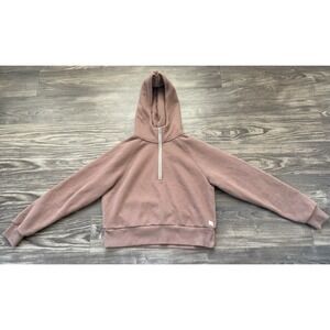 SOLD
 Restore Crop 1/2 Zip Hoodie Brown XS EUC VW288 Retail $118 Cozy Sold Out